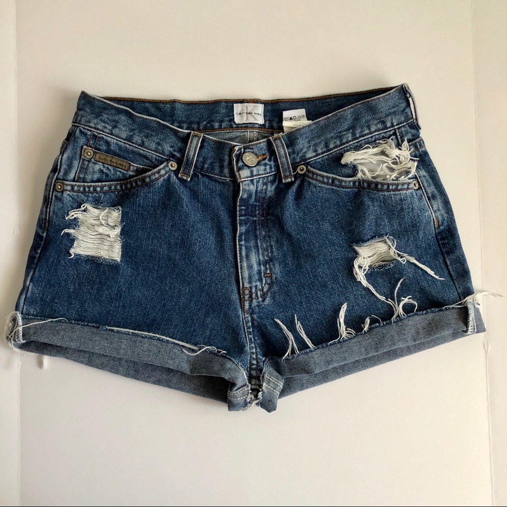 Vintage Calvin Klein High Waisted Denim Shorts